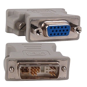 12+5-Pin DVI-A (M) to 15-Pin VGA (F) Adapter - Click Image to Close